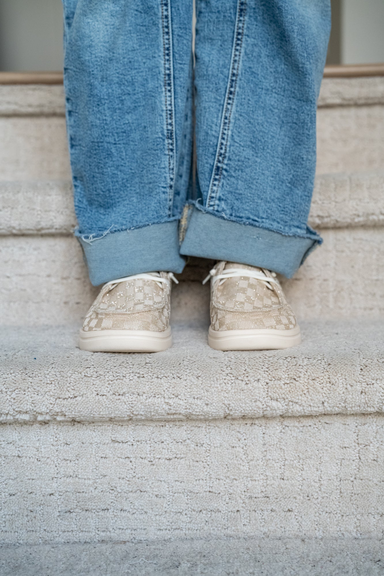 Corkys Kayak 2 - Champagne Check - Buttercup Lynne Boutique