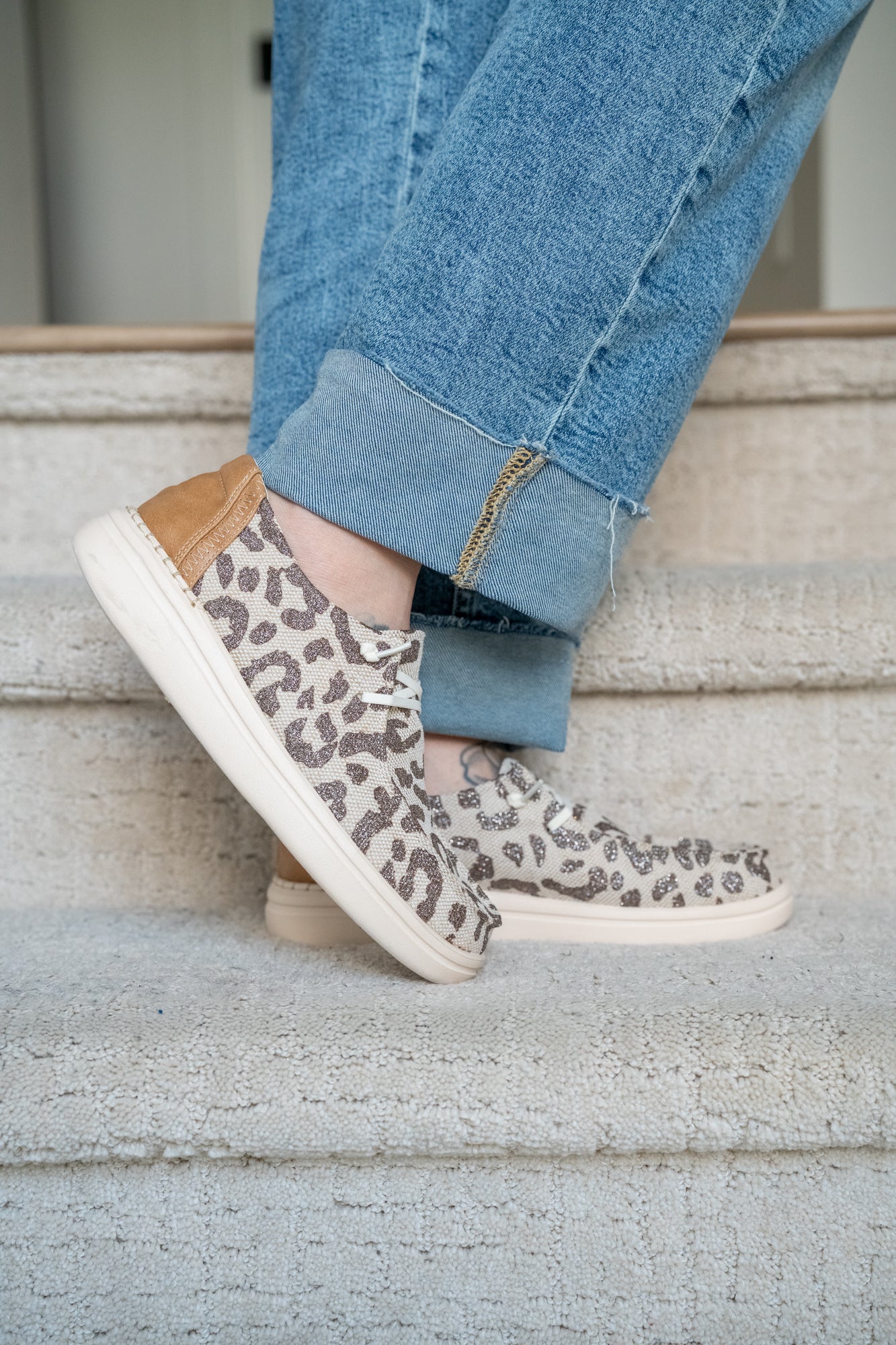 Corkys Kayak 2 - Tan Metallic Leopard - Buttercup Lynne Boutique