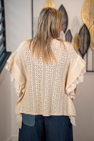 Butterfly Ruffle Lace Cardigan Mello
