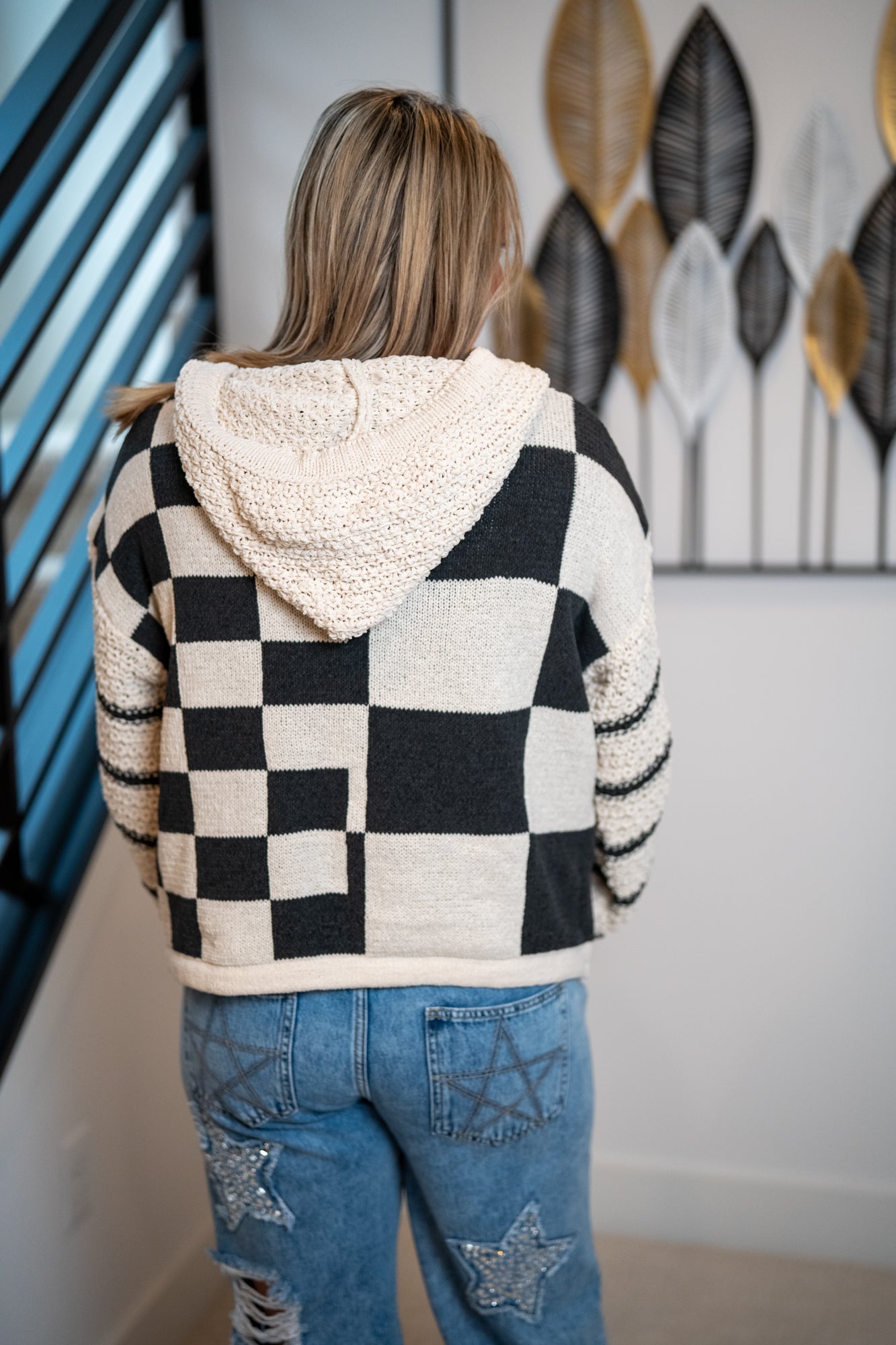 Mello Hooded Checker Sweater