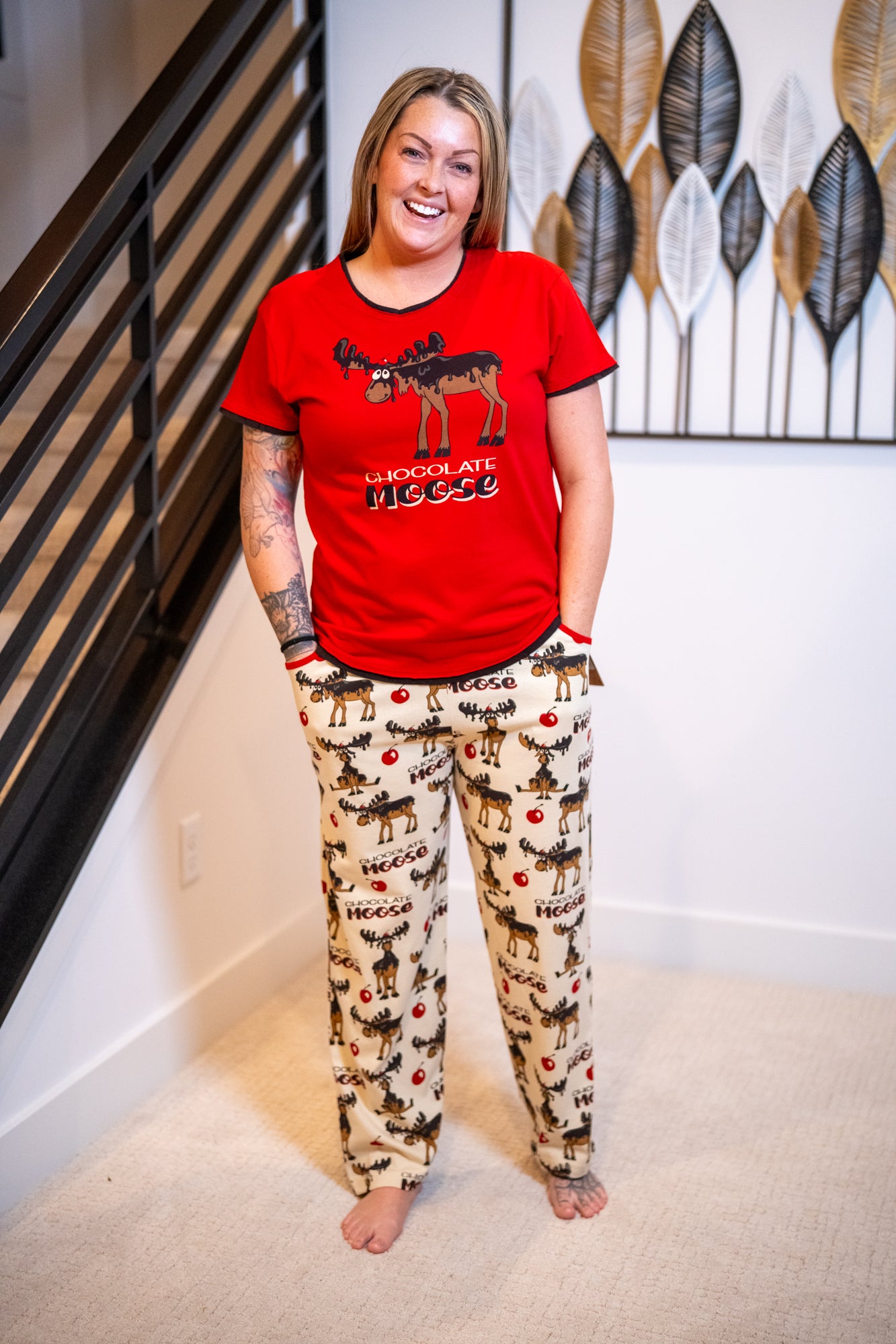 Lazy One Chocolate Moose PJ Pant Set