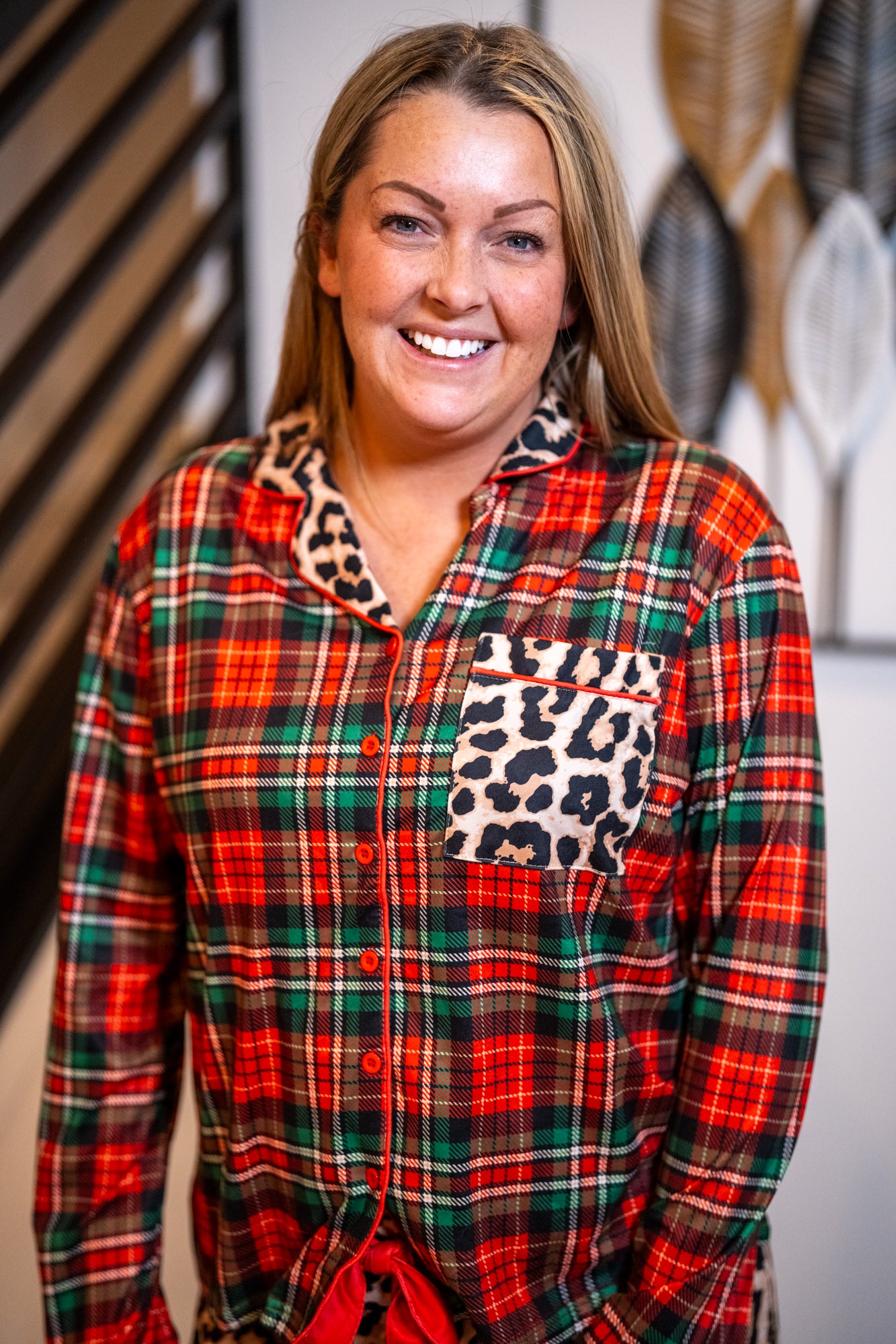 Wrapped in Safari Chic Ruffle Pajama Set