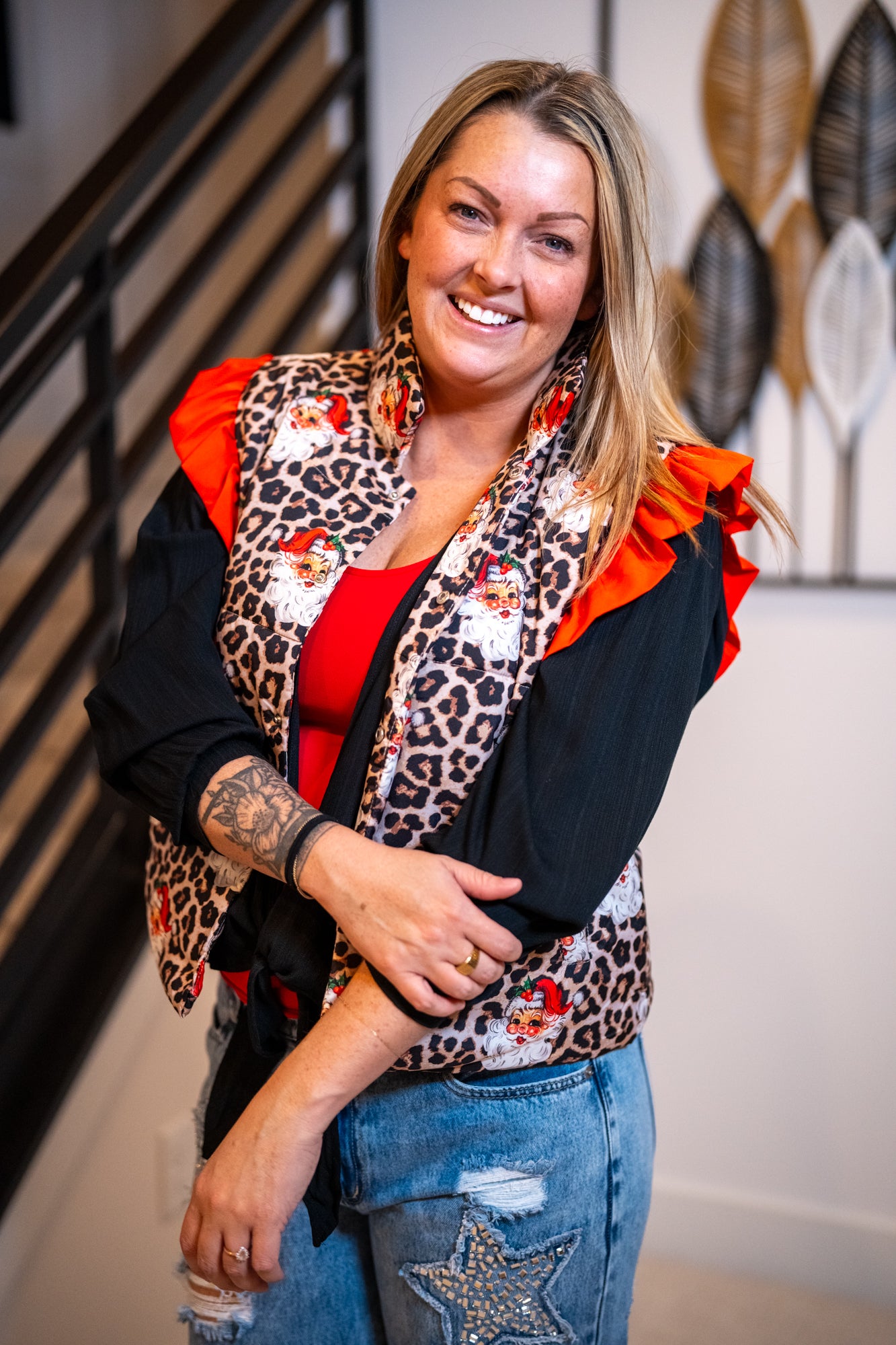 Santa Safari Chic Puffer Vest