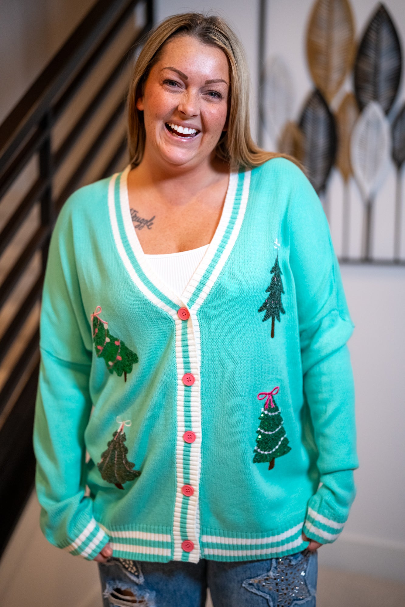 Spruce Trees Relaxed Cardigan