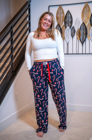 Candy Cane Men’s Pajama Pants – Sweet Comfort by Lazy One (Unisex Fit)