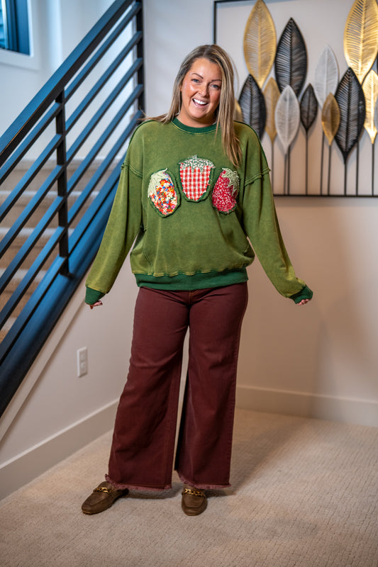 Easel Fruit Patch Terry Pullover