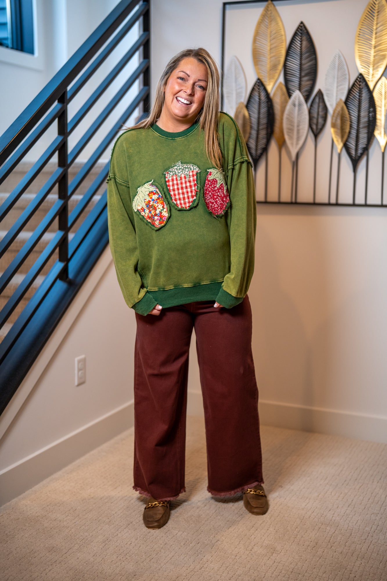 Easel Fruit Patch Terry Pullover