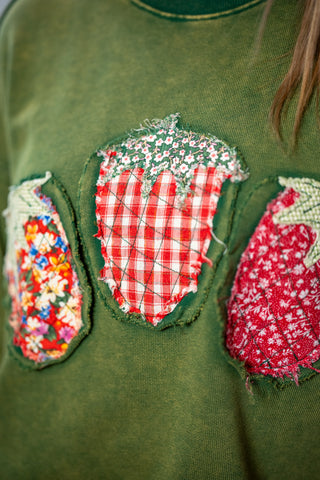 Easel Fruit Patch Terry Pullover