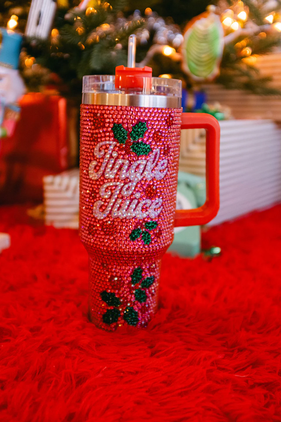 Jingle Juice Rhinestone Tumbler