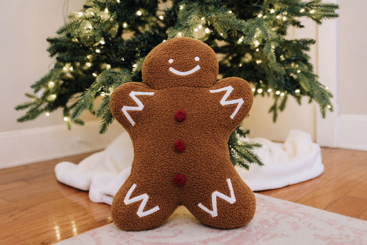 Gingerbread Boy Sherpa Pillow