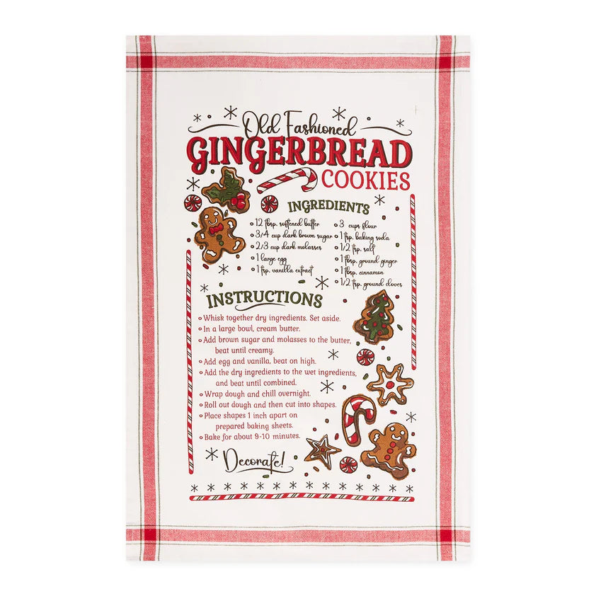 Warm Gingerbread Cookies Printed Dishtowel
