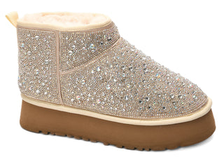 Corkys Homebody Crystal Booties — Clear - Buttercup Lynne Boutique