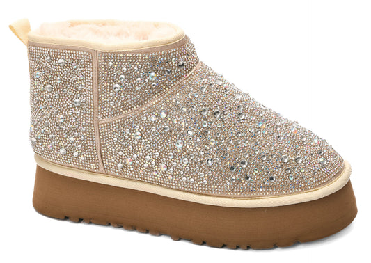Corkys Homebody Crystal Booties — Clear - Buttercup Lynne Boutique