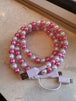 Pearlized Baby Pink & White