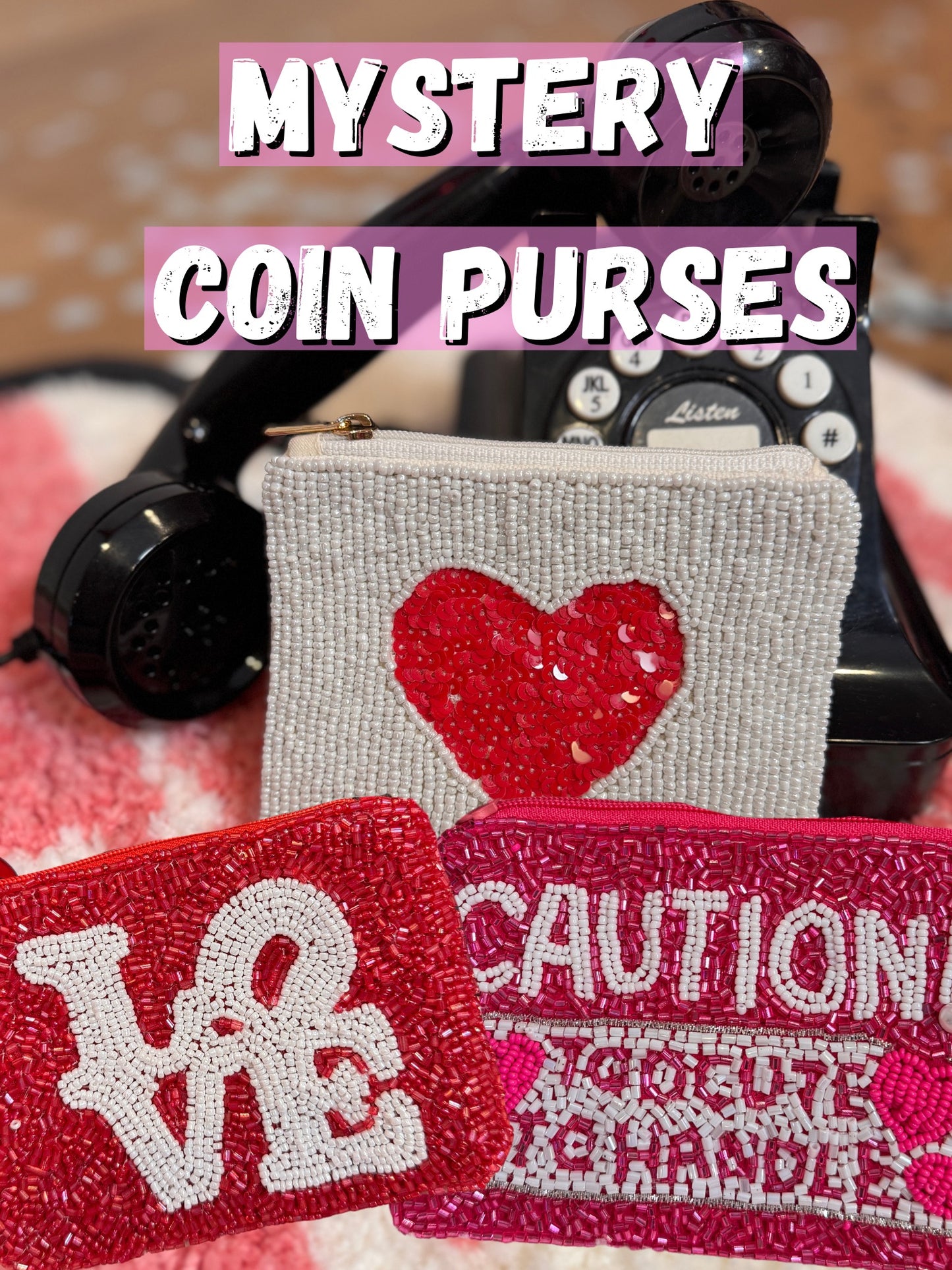 Mystery Beaded Coin Purses - Valentine's Edition