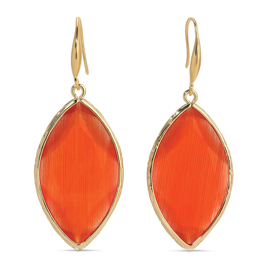 Coral Jordon Stone Dangle Earrings