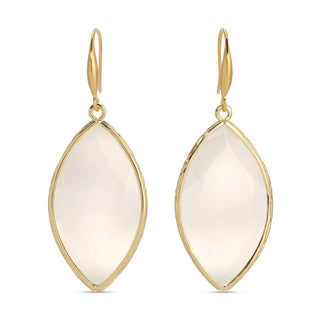 White Jordon Stone Dangle Earrings - Buttercup Lynne Boutique