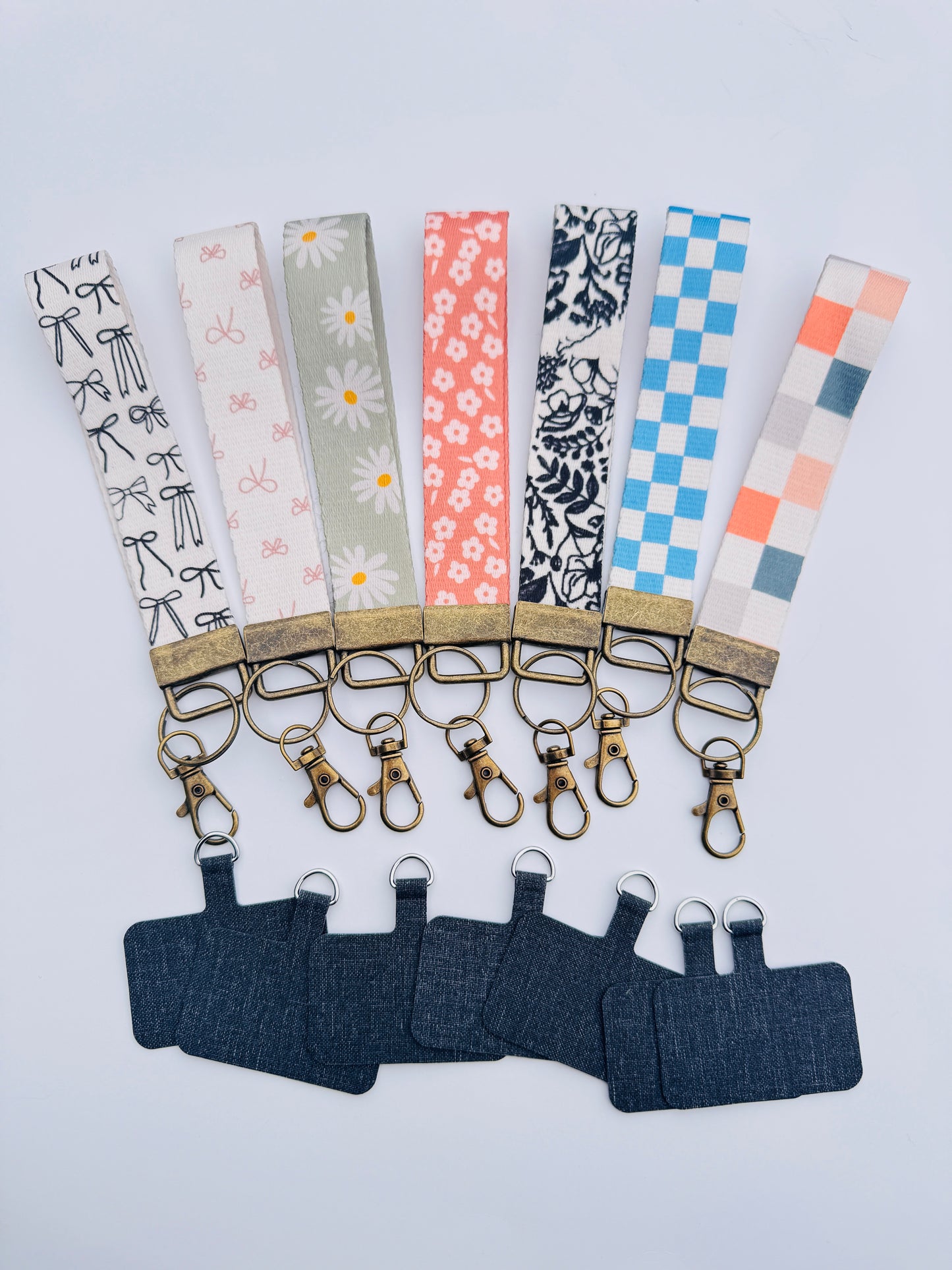 Canvas Wrist Phone Keychain Lanyard - Buttercup Lynne Boutique
