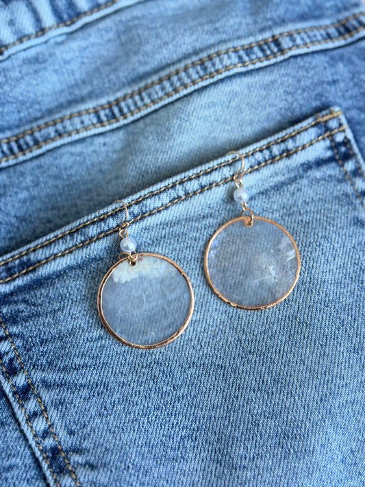 Seashell Glow Drop Earrings