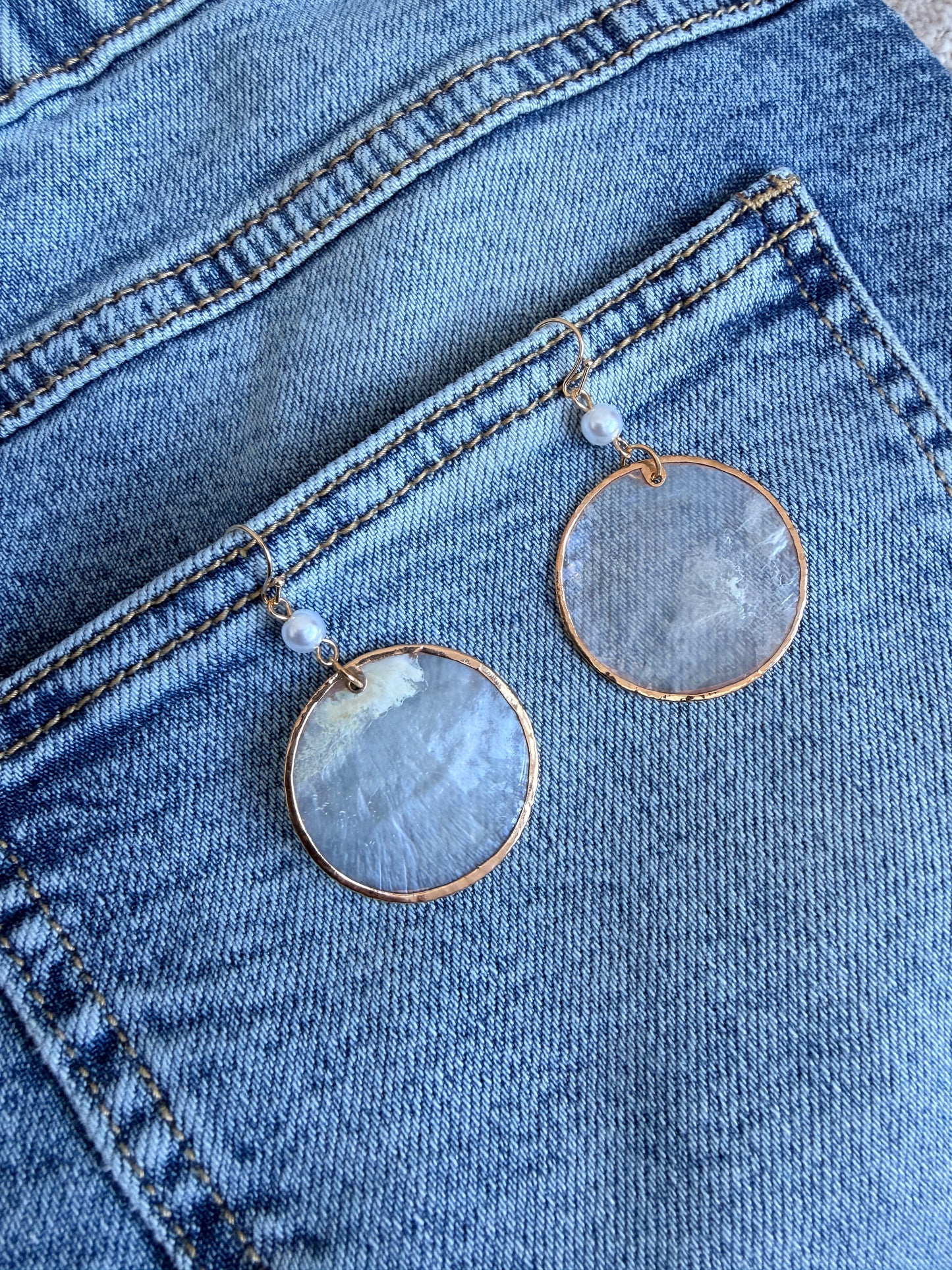 Seashell Glow Drop Earrings