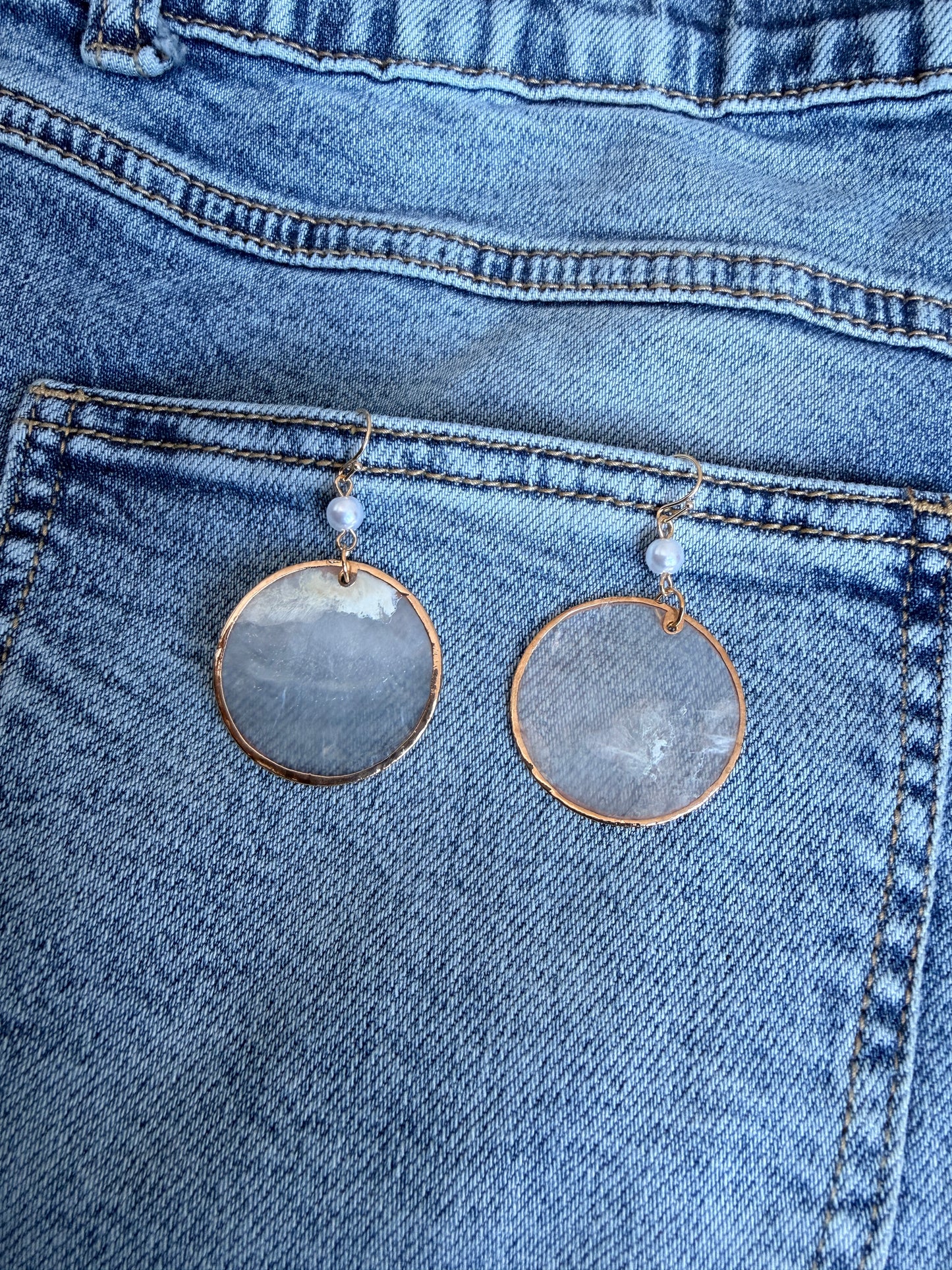 Seashell Glow Drop Earrings