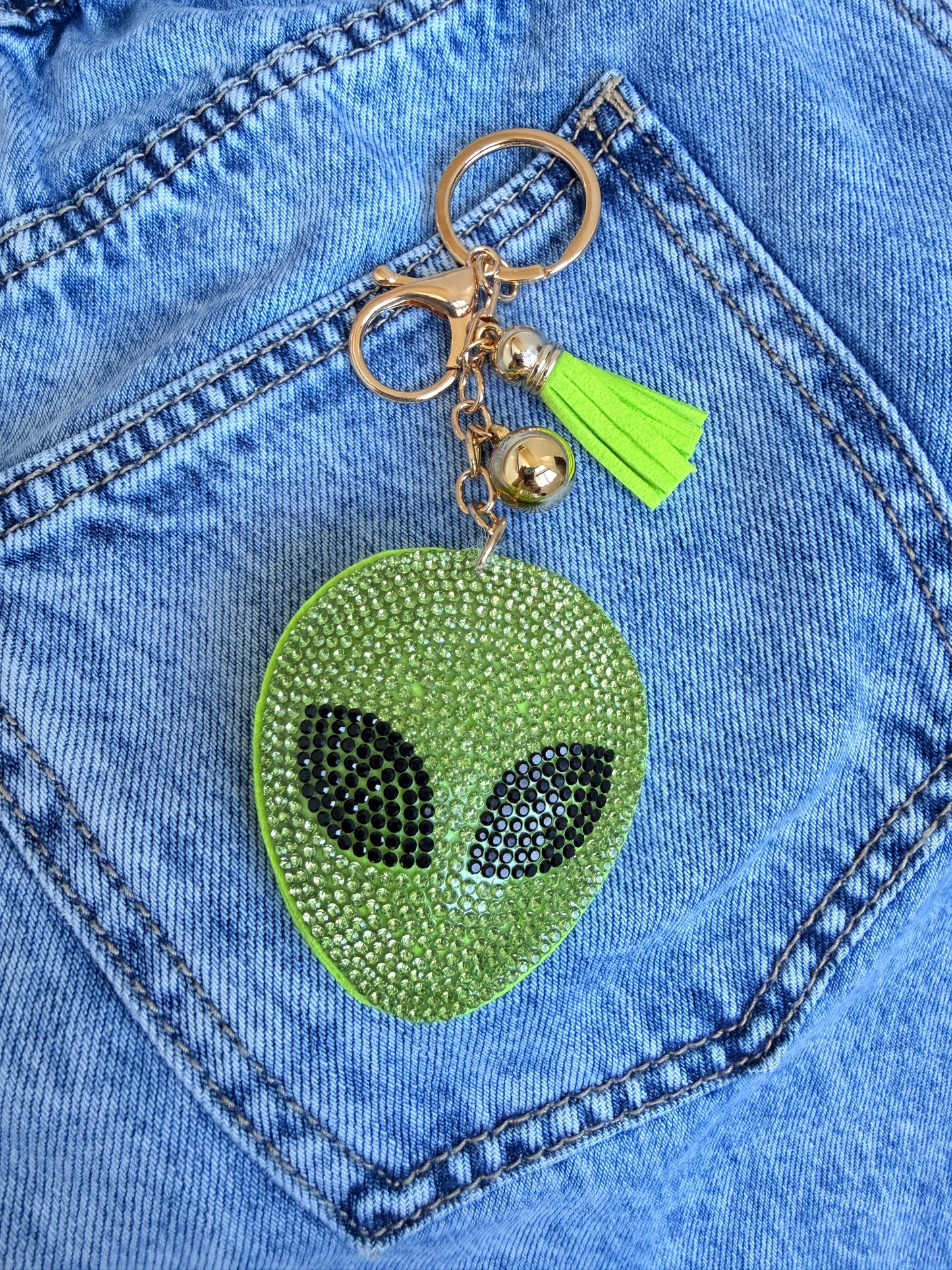 Sparkle Alien Keychain