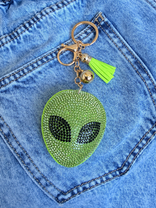 Sparkle Alien Keychain