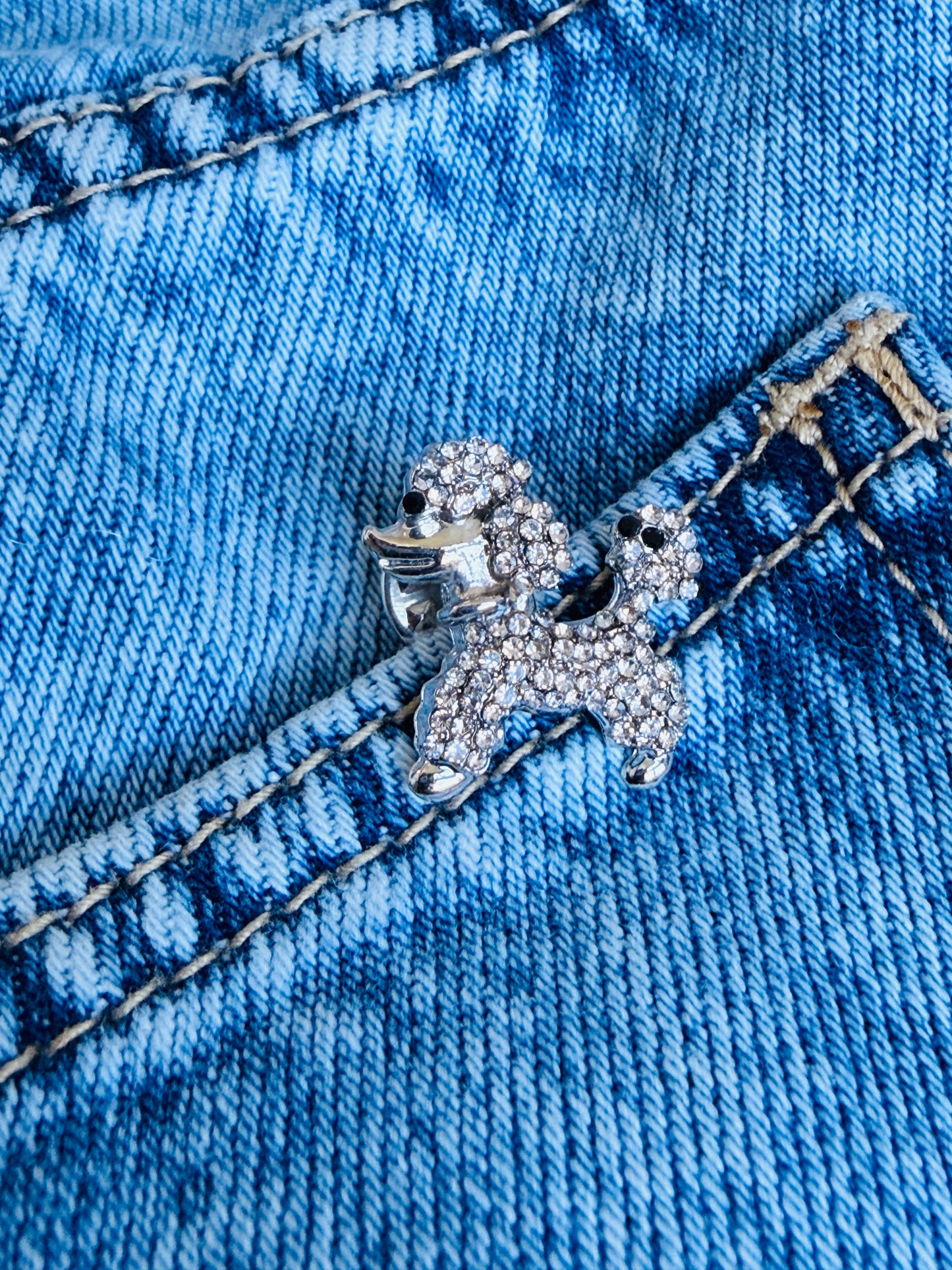 Sparkle Poodle Lapel Pin