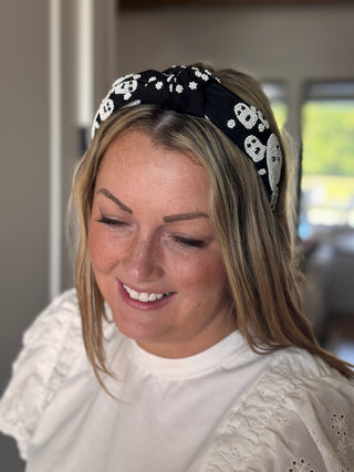 Ghosty Beaded Headband
