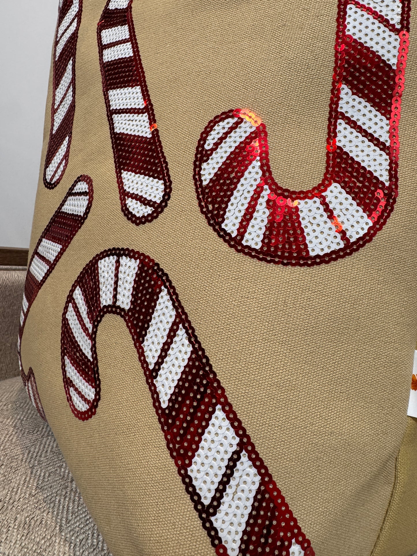 Candy Cane Sparkle Tote - Buttercup Lynne Boutique