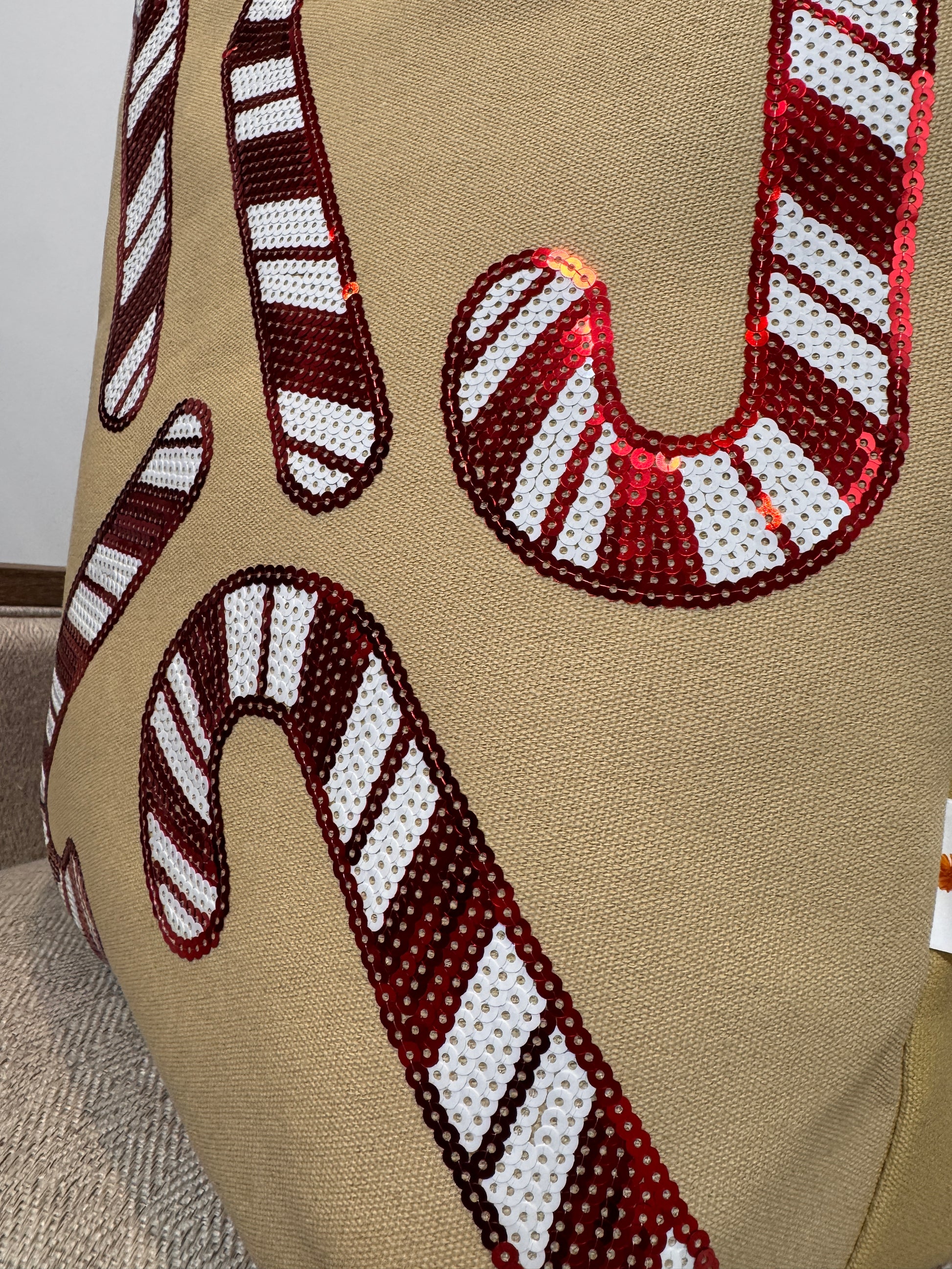 Candy Cane Sparkle Tote - Buttercup Lynne Boutique