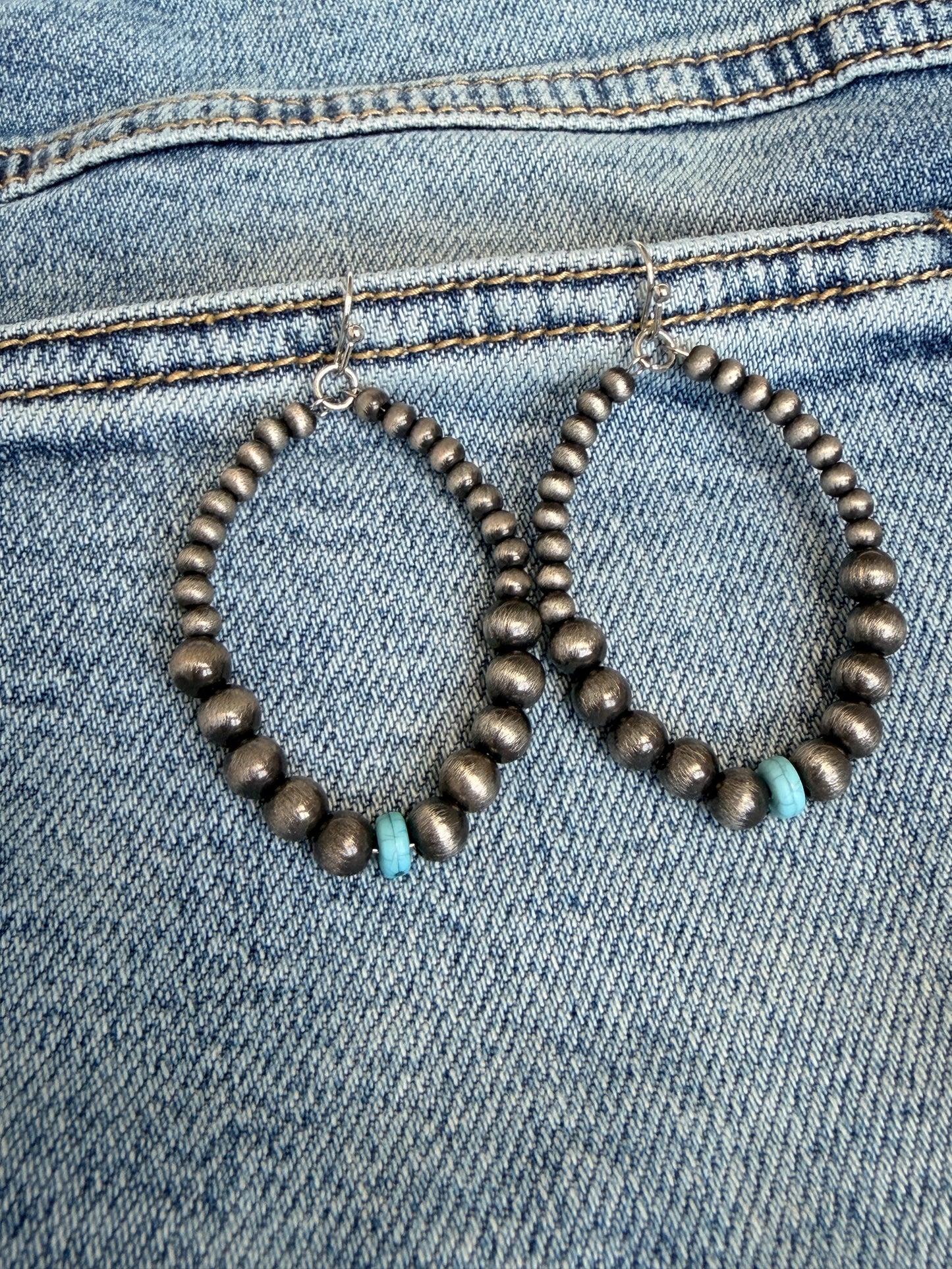 Cowgirl Chrome Teardrop Earrings – Cowgirl Chrome Accessory - Buttercup Lynne Boutique