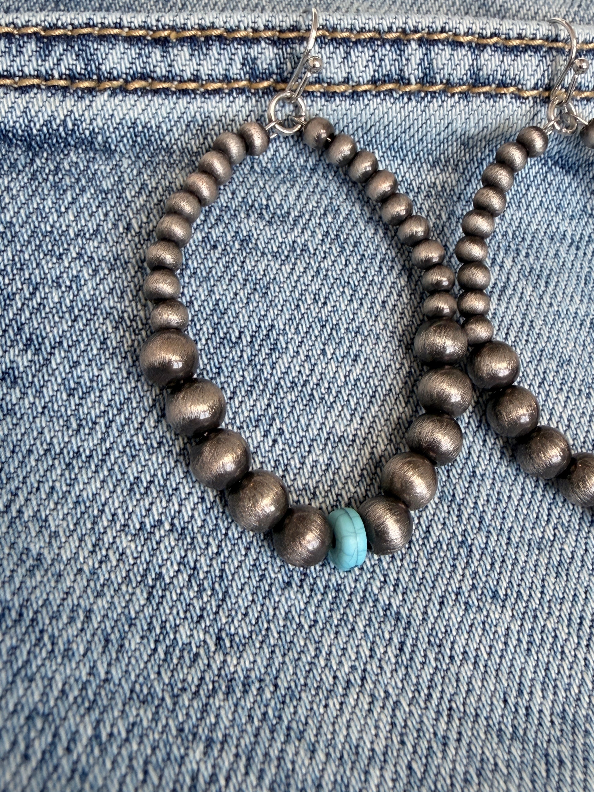 Cowgirl Chrome Teardrop Earrings – Cowgirl Chrome Accessory - Buttercup Lynne Boutique