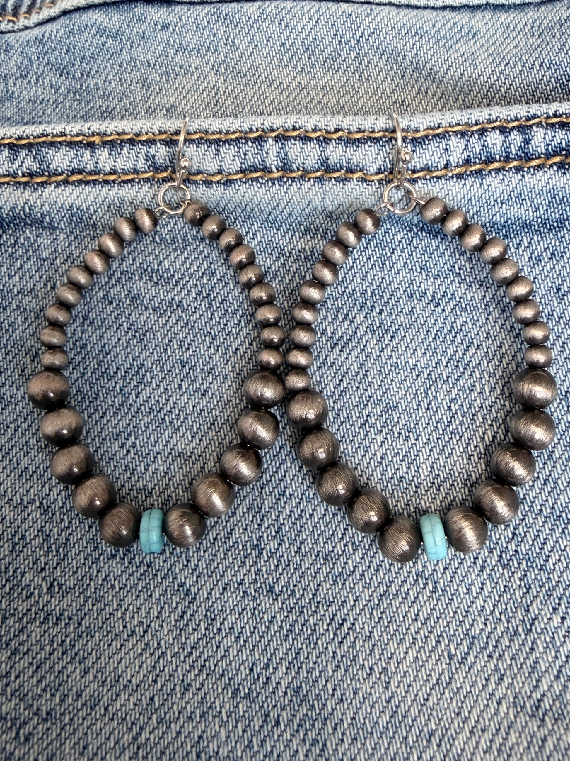 Cowgirl Chrome Teardrop Earrings – Cowgirl Chrome Accessory - Buttercup Lynne Boutique