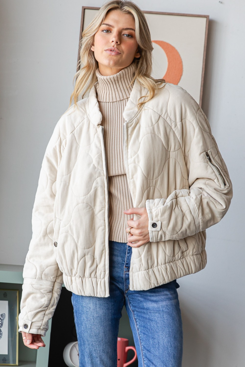 Counting On You Washed Quilted Jacket