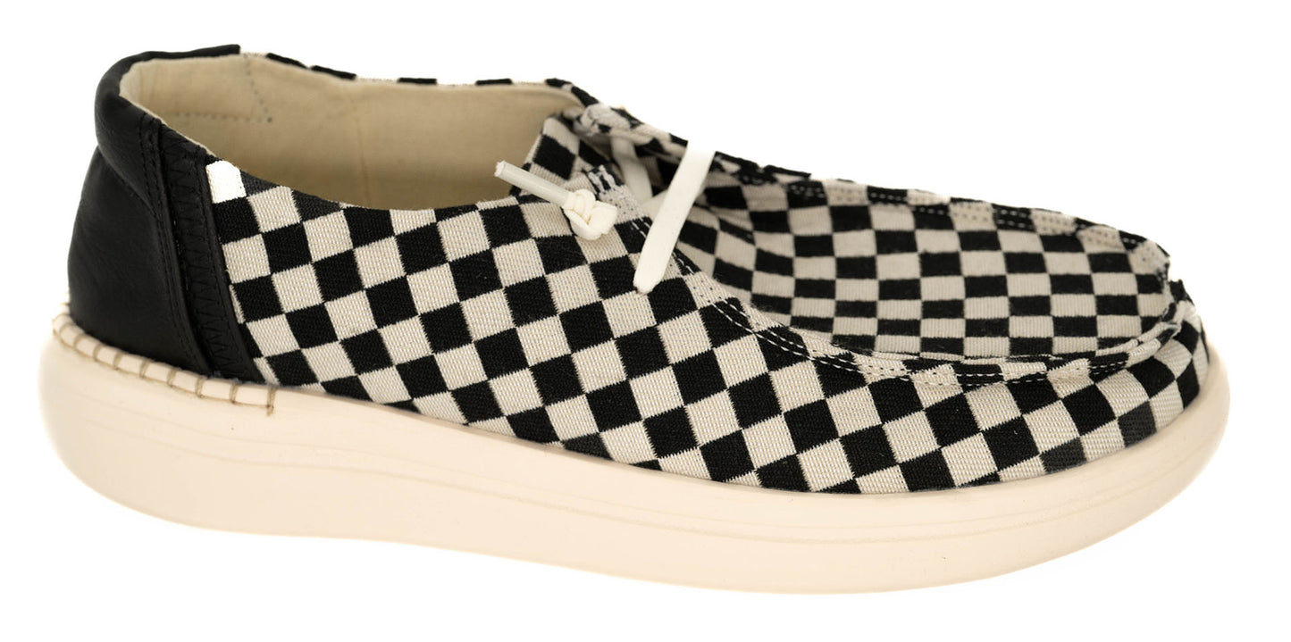 Kayak 2 - Black and White Check - Buttercup Lynne Boutique