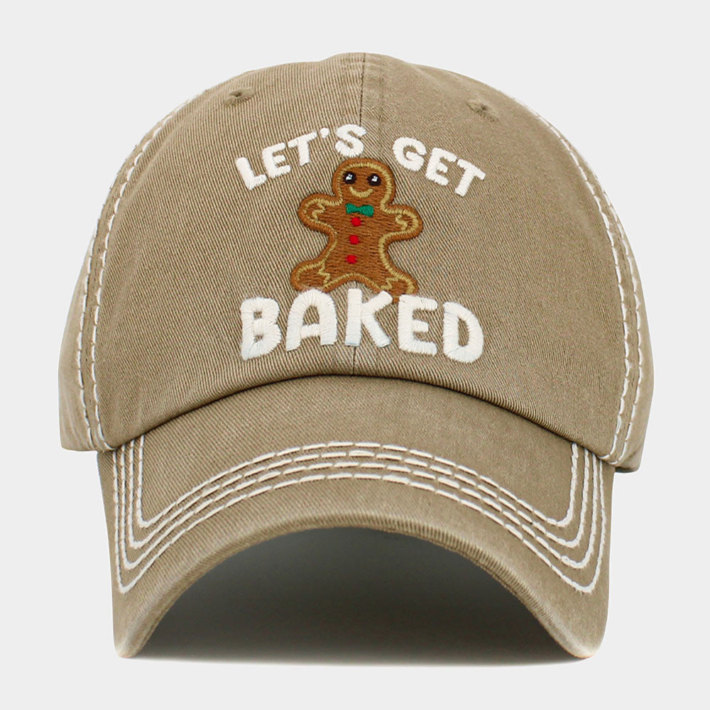 Gingerbread Baseball Cap - Let's Get Baked