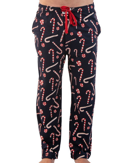 Candy Cane Men’s Pajama Pants – Sweet Comfort by Lazy One (Unisex Fit)