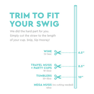 Straw Toppers by SWIG with Straw Included - Oh Happy Day Collection - Buttercup Lynne Boutique