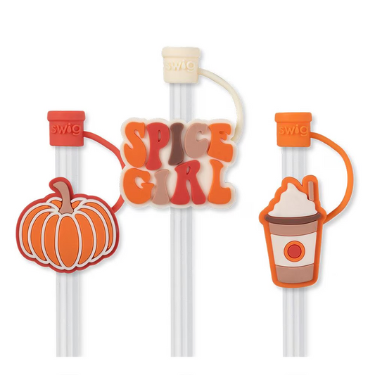 Straw Toppers By SWIG With Straws Included - Pumpkin Spice Girl