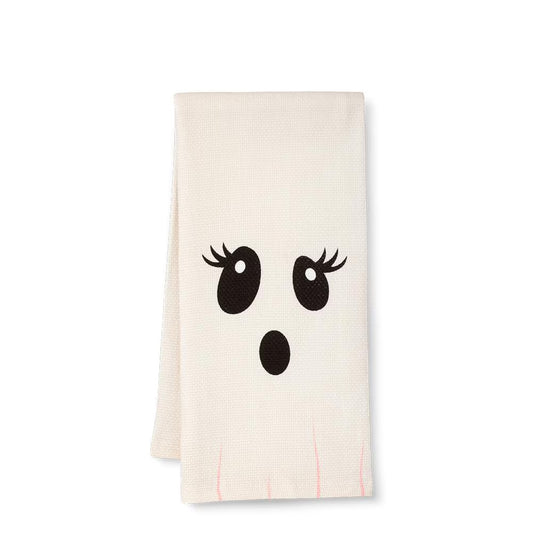 Swig Boo Crew Ghost Tea Towel – Pale Pink Cotton Kitchen Towel - Buttercup Lynne Boutique
