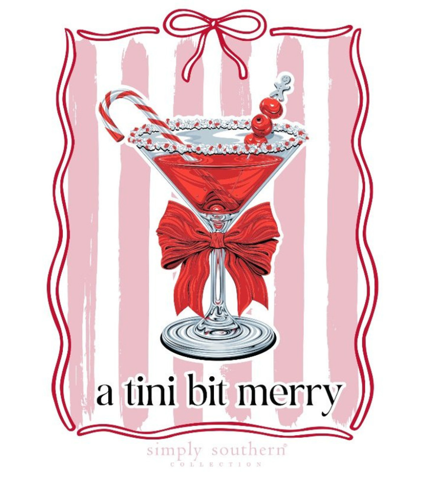 Simply Southern A Tini Bit Merry Crewneck – Women’s White