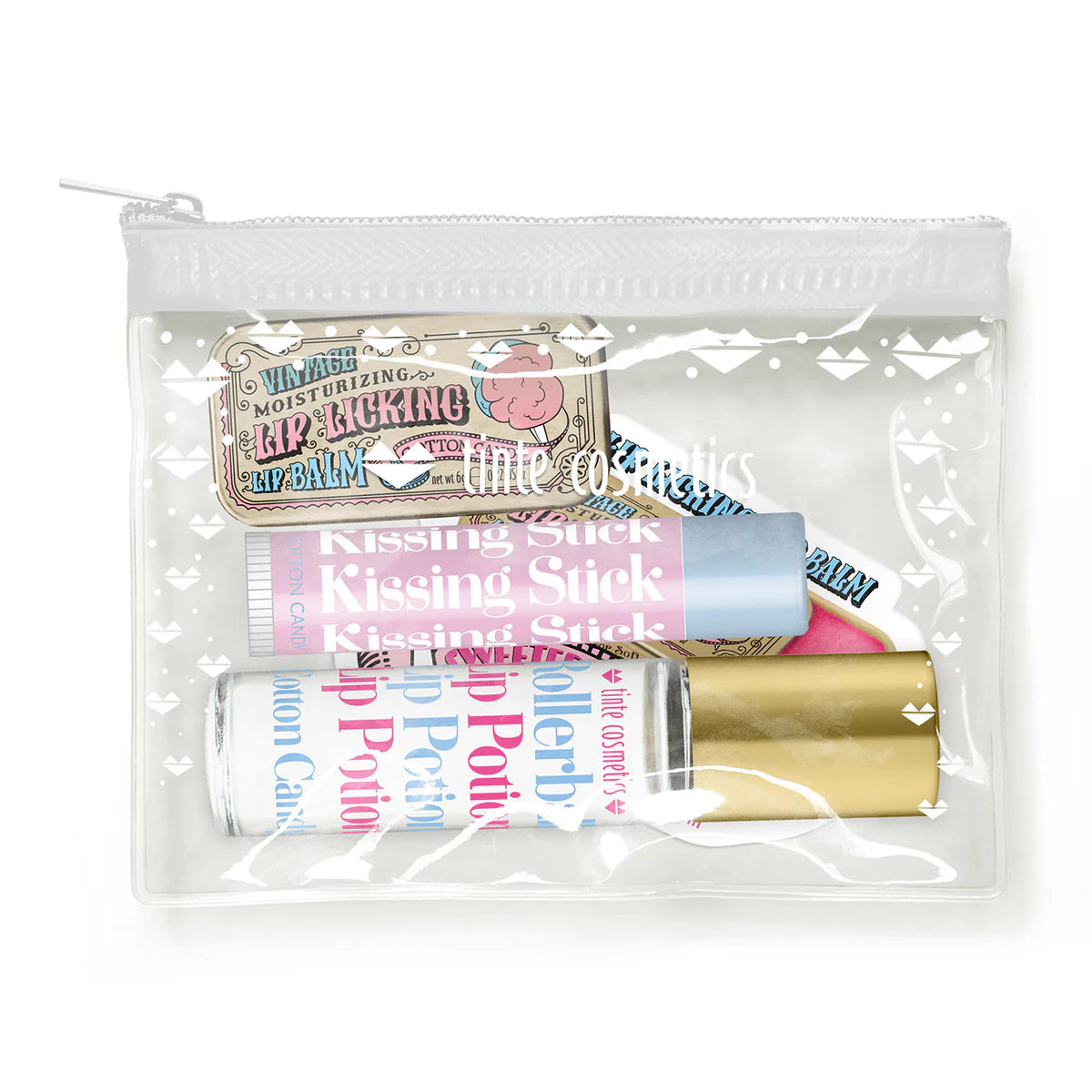 Lip Care Trio Kit – Balm, Rollerball, Kissing Stick + Sticker | TINte Cosmetics