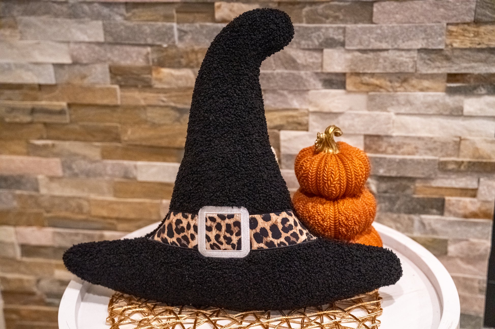 Hocus Pocus Leopard Hat Pillow - Buttercup Lynne Boutique