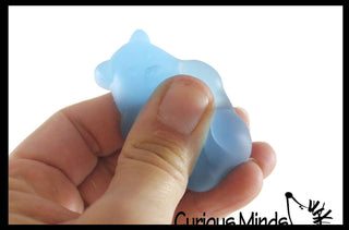 Curious Minds Toys - 1 Bag of 6 Gummy Bear Squishy Mochi Fidget - Cute Animal
