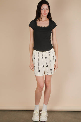 NP70904 Leopard & Bow Printed Boxer Shorts - Buttercup Lynne Boutique