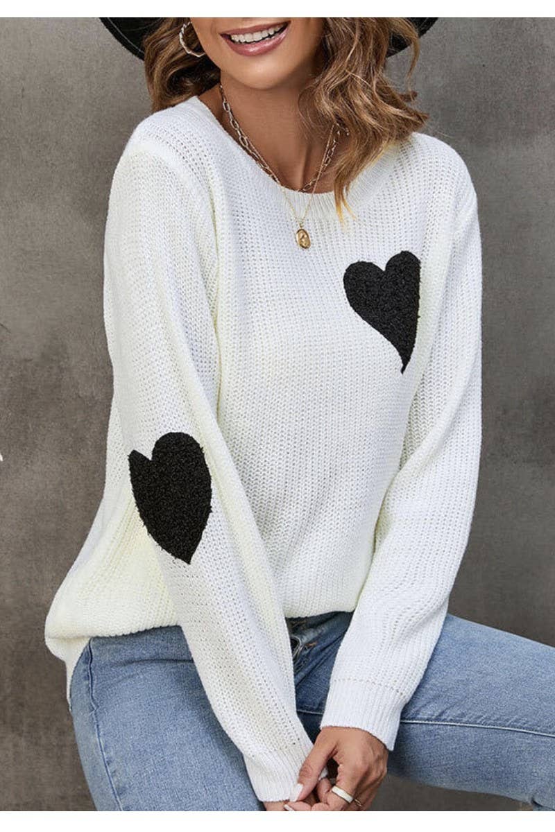 Hearts On My Mind Long Sleeve Sweater