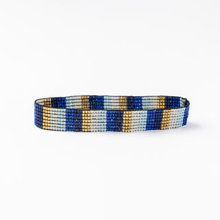 Alex Vertical Stripes Beaded Stretch Bracelet – Greece - Buttercup Lynne Boutique