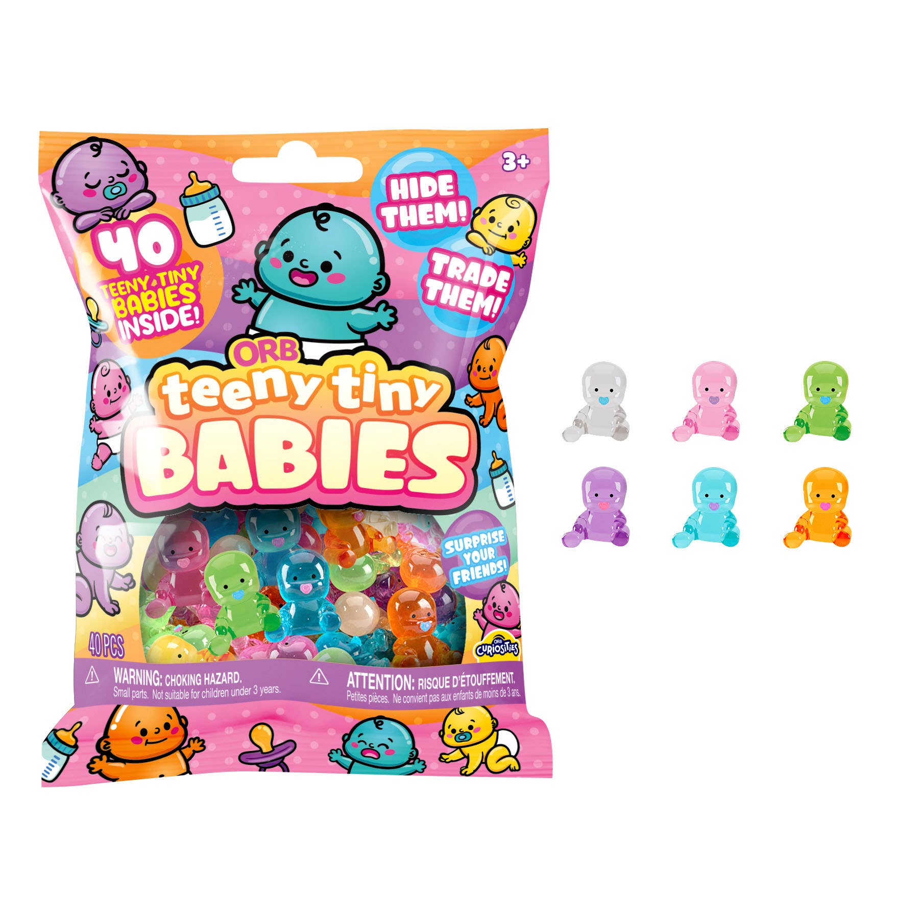 Packaging of Teeny Tiny Babies with small toy figures displayed on a white background