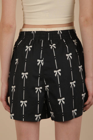 NP70904 Leopard & Bow Printed Boxer Shorts - Buttercup Lynne Boutique